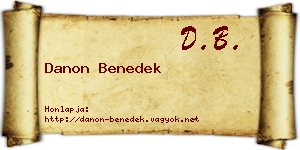 Danon Benedek névjegykártya