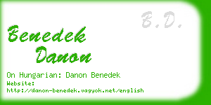 benedek danon business card
